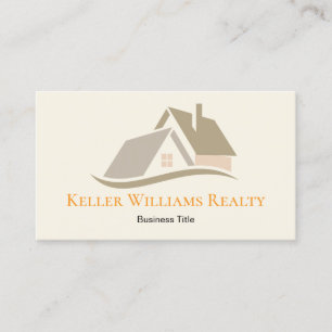 Modern Real Estate white and gold custom logo Business Card