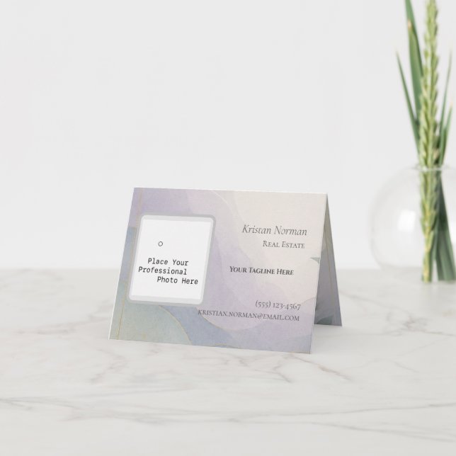 Modern Realtor Custom Thank You Card (Front)