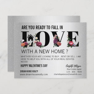 Modern Realtor Farming Promotional Valentine's Day Holiday Card