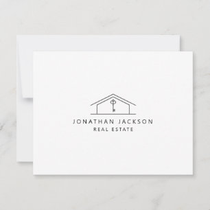 Modern Realtor Home Logo Card
