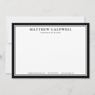 Modern Realtor Personalised Stationery Simple Card