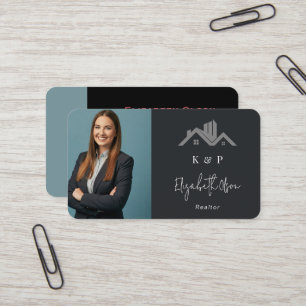 Modern Realtor Professional Real Estate agents Business Card