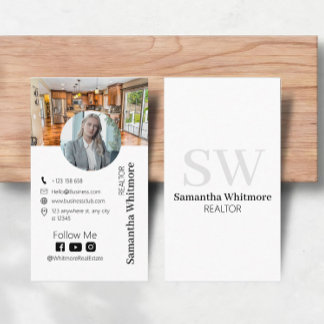 Modern Realtor Professional Real Estate Business Card