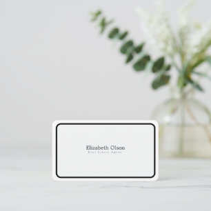 Modern Realtor Promotional black white elegant  Business Card