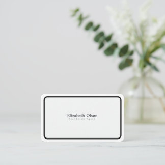 Modern Realtor Promotional black white elegant Business Card
