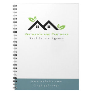 Modern Realtor Promotional Real Estate agents Notebook