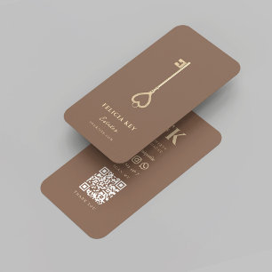 Modern Realtor Real Estate Agent Initials Business Card