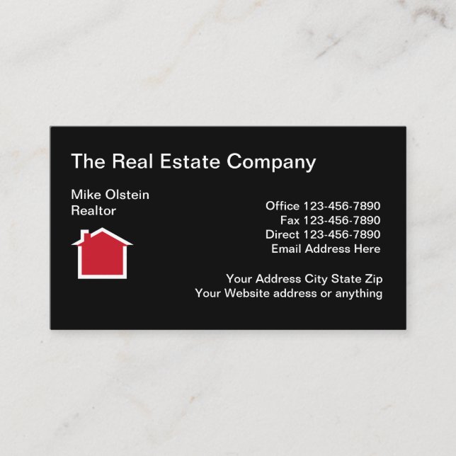 Modern Realtor Theme Business Card (Front)