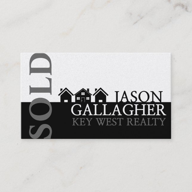 Modern Realty Real Estate Realtor Business Card (Front)
