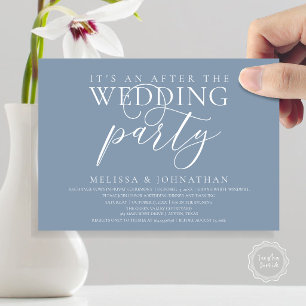 modern reception, It's an after the wedding party Invitation