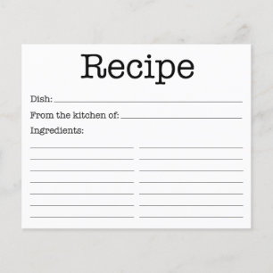 Modern Recipe Card