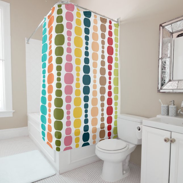 Modern Rectangles  Shower Curtain (In Situ)