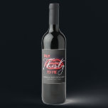 Modern Red 30th Birthday Party Wine Label<br><div class="desc">Elevate your wine selection with our "Talk Thirty to Me" wine label,  adding a personalised touch to your favourite bottle. It's the perfect conversation starter and a great way to commemorate your 30th birthday celebration.</div>