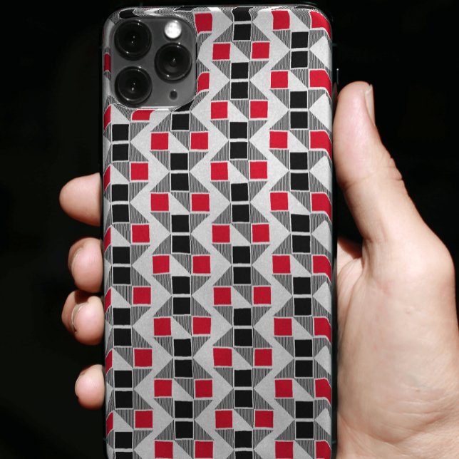 Modern red and black aesthetic pattern Case-Mate iPhone case (Creator Uploaded)
