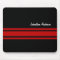 Modern Red And Black Racing Stripes With Name