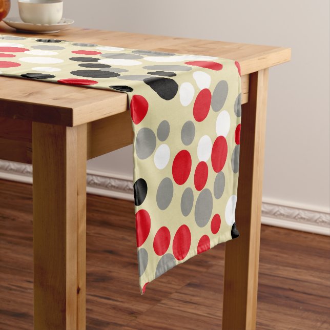 Modern Red and Black Table Runner (In Situ)