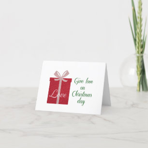 Modern Red and Green Gift Christmas Holiday Card