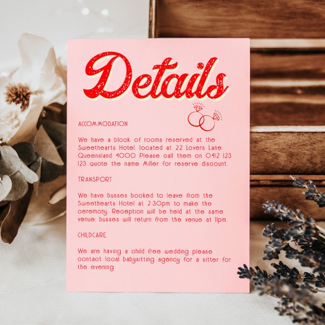 Modern Red and Pink Bold Details  Enclosure Card (Creator Uploaded)