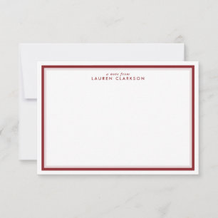 Modern Red and Pink Double Frame Note card