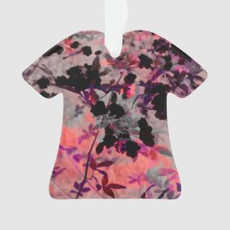 Modern red black flower asian style design art ornament