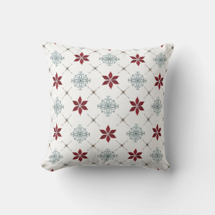 Modern Red Blue Simple Simplistic Pattern Cushion