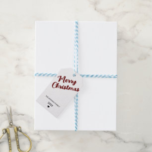 Modern Red Christmas Gift Tags – Merry & Bright