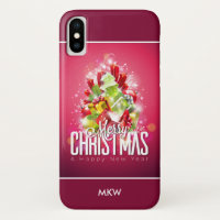 Modern Red Christmas Graphic Illustration