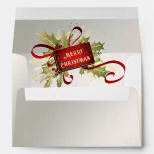 Modern Red Christmas Holiday Envelope
