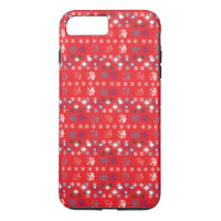 Modern Red Christmas Holiday snowflake pattern