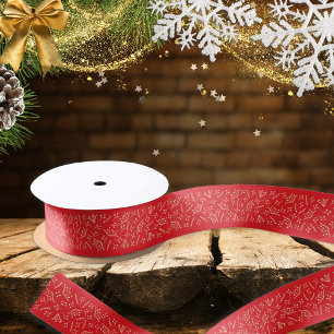 Modern Red Christmas Satin Ribbon