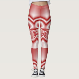 Modern red colour trendy "Ratti_Creative_Arts" Leggings