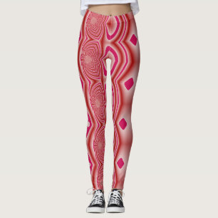 Modern red colour trendy "Ratti_Creative_Arts" Leggings