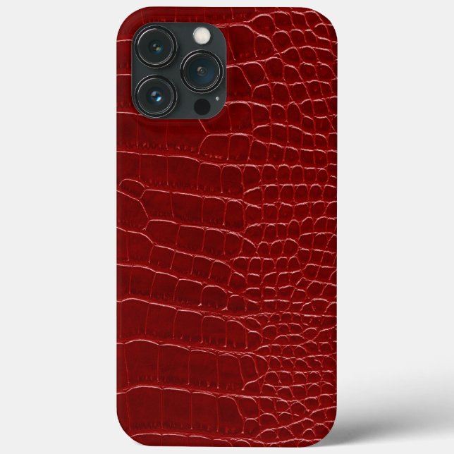 Modern Red Crocodile Case-Mate iPhone Case (Back)
