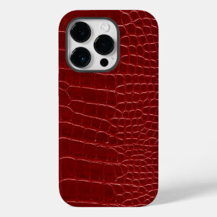Modern Red Crocodile Case-Mate iPhone 14 Pro Case