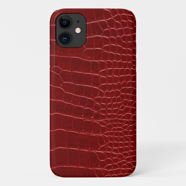 Modern Red Crocodile Case-Mate iPhone Case (Back)