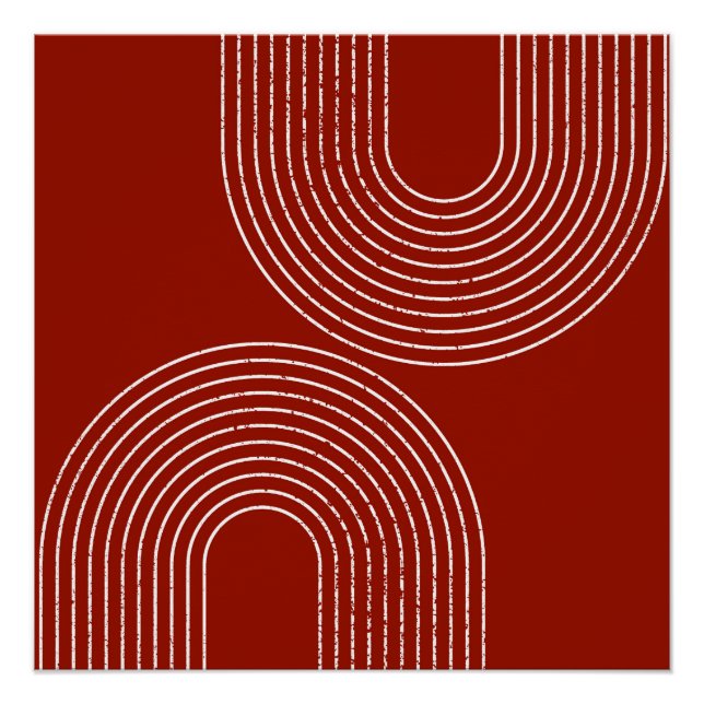 Modern Red Design Poster (Front)