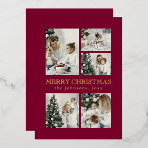  Modern Red Elegant Typography Photo Christmas
