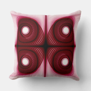 Modern red geometric structure cushion