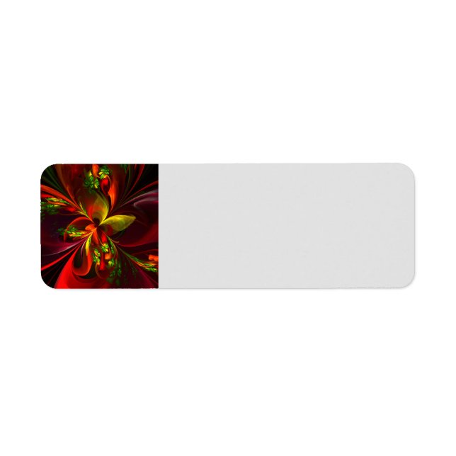 Modern Red Green Floral Abstract Art Pattern #05 (Front)