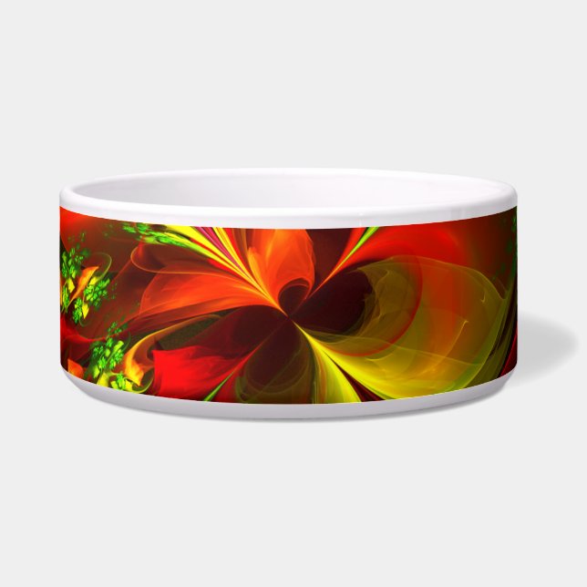 Modern Red Green Floral Abstract Art Pattern #05 (Front)