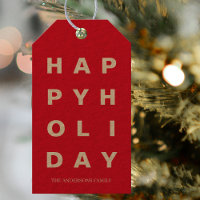 Modern Red Happy Holiday