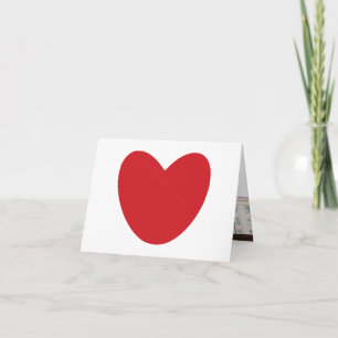 Modern red heart custom text photo Valentine's Day Card