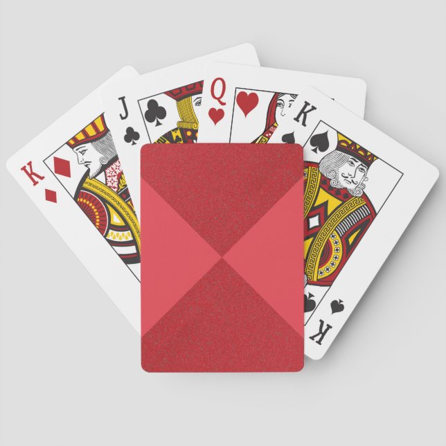 Modern Red Hourglass Playing Cards – Customisable (Back)
