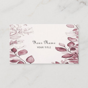 Modern Red Leaves Business Card