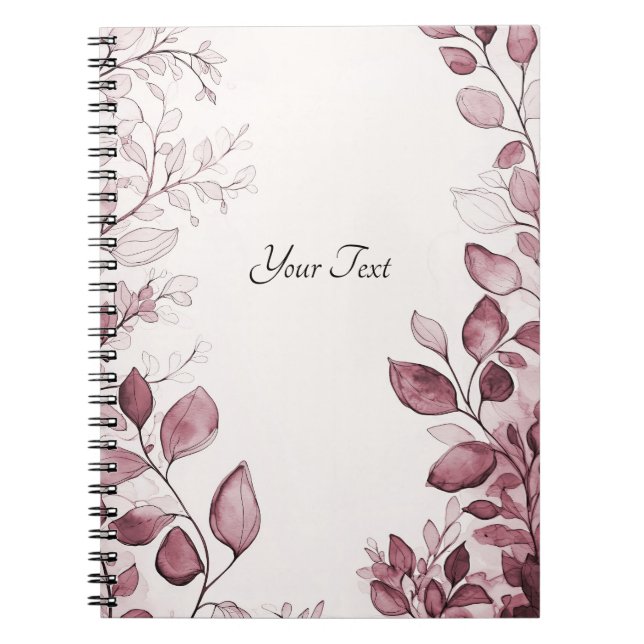 Modern Red Leaves Notebook (Front)