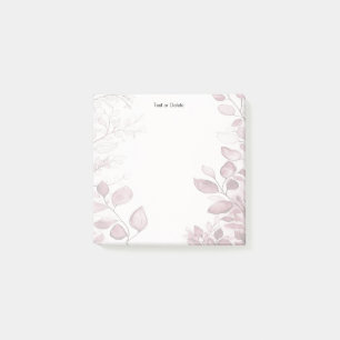 Modern Red Leaves Post it Notes