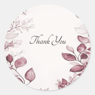 Modern Red Leaves Sticker