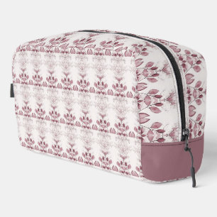 Modern Red Leaves Toiletry Bag