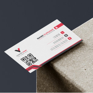 Modern Red Line Business Card