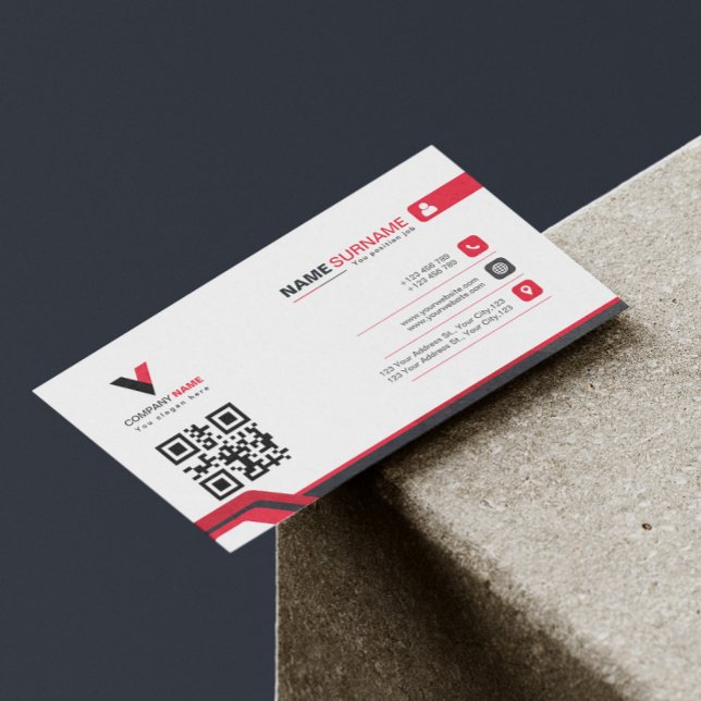 Modern Red Line  Business Card (Creator Uploaded)